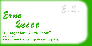 erno quitt business card